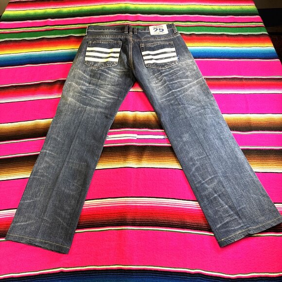 RARE adidas Originals Jeans Mens 30x32 (Act‎ 30x30) 3 Stripe Whiskered Y2K Style - Picture 2 of 10